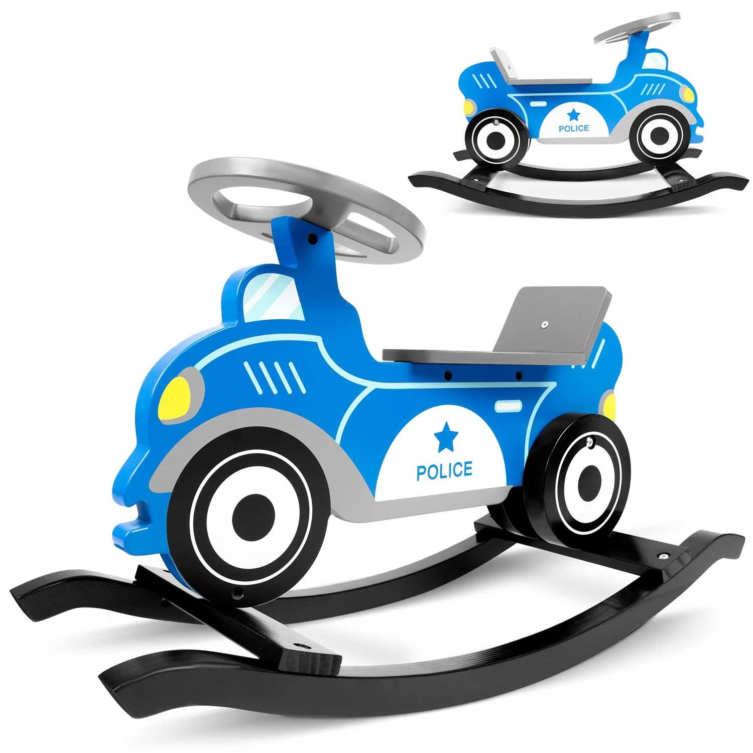 Dřevěné houpací auto Ricokids policie